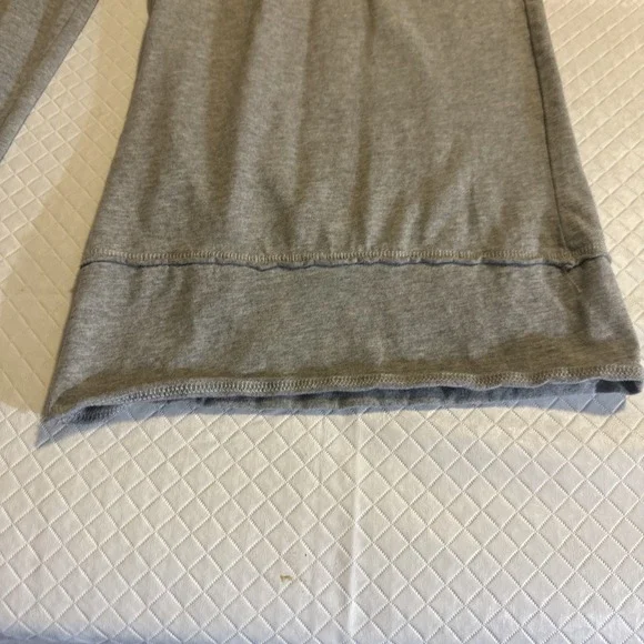 Hayden Los Angeles cropped wide-leg drawstring Gray pants casual soft Beachy - Picture 2 of 11